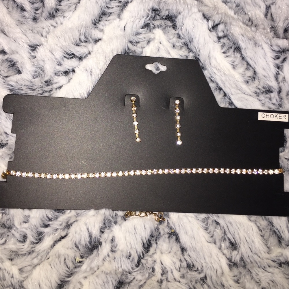 Diamond choker and earring set from Windsor