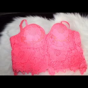 Pink Bustier Floral Print