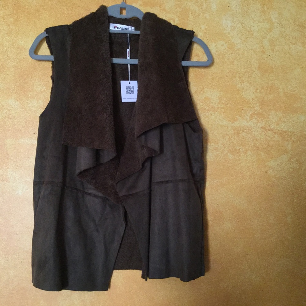 Suede like vest