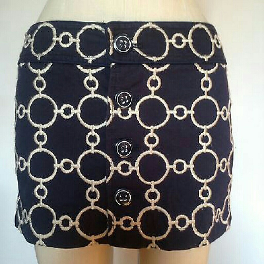 Juicy Navy Mini Size 2 Chain Embroidery  Detail