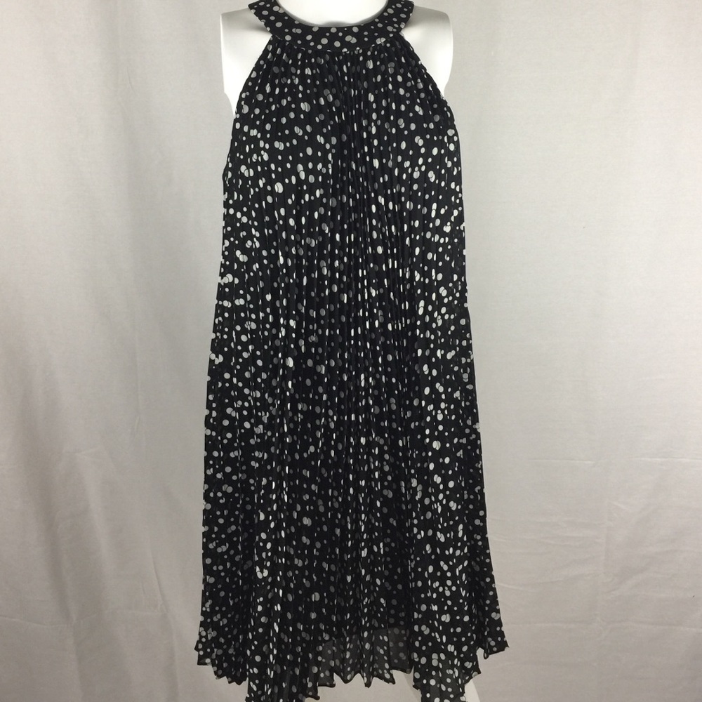 Sangria black polkadot dress size 8