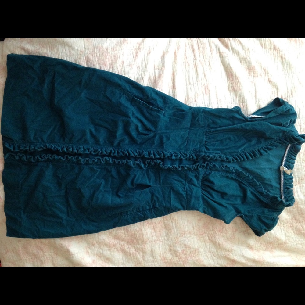 Turquoise velvet Maeve dress.