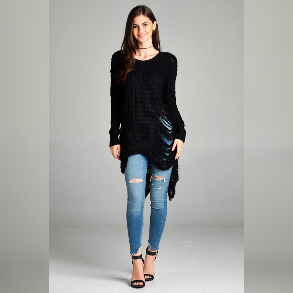 Last ONE! Miranda Distressed Sweater - Picture 2 of 6