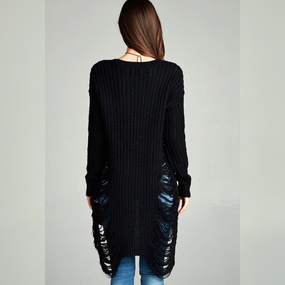Last ONE! Miranda Distressed Sweater - Picture 3 of 6