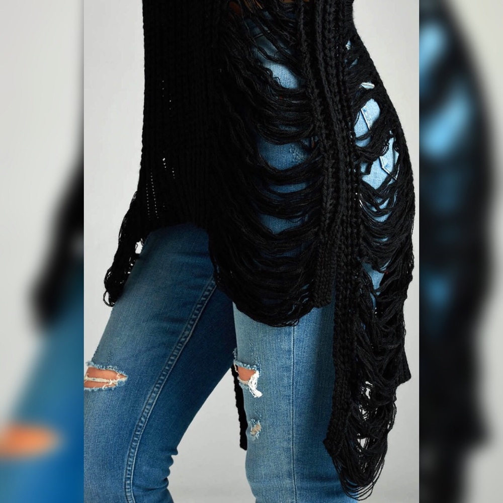 Last ONE! Miranda Distressed Sweater - Picture 4 of 6