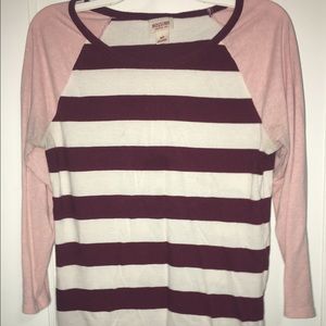 Stripped baseball T-shirt