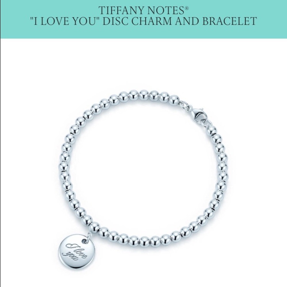 Tiffany Notes "I Love You" Disc Charm & Bracelet