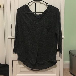 grey flowy top