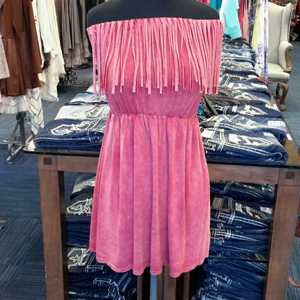 T*PARTY  Mini Red Blouse with Tassels