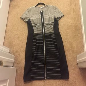 Black and white Midi Dress