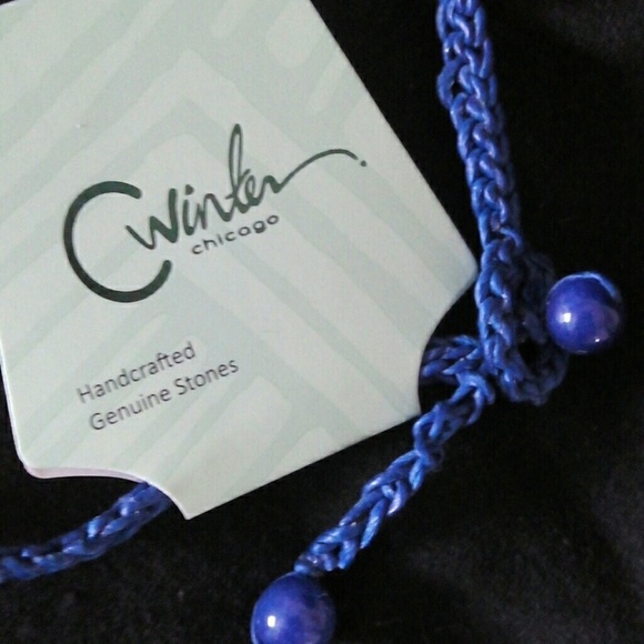 Royal blue collar necklace - Picture 3 of 4