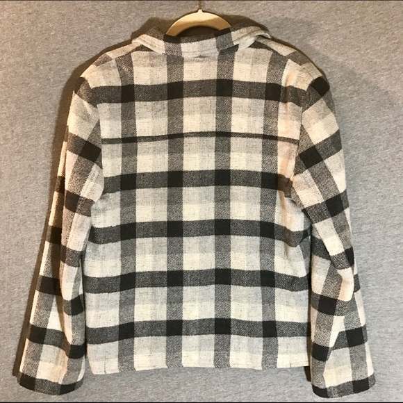 Host Pick!! Plaid Black and White Jacket Sz. 10 - Picture 2 of 4