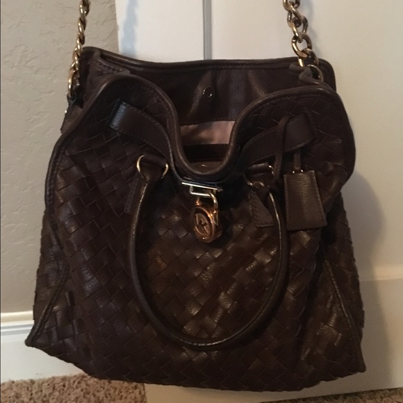 Michael Kors Brown Woven Purse - Picture 2 of 4