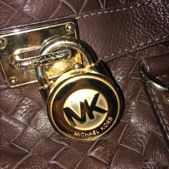 Michael Kors Brown Woven Purse - Picture 3 of 4