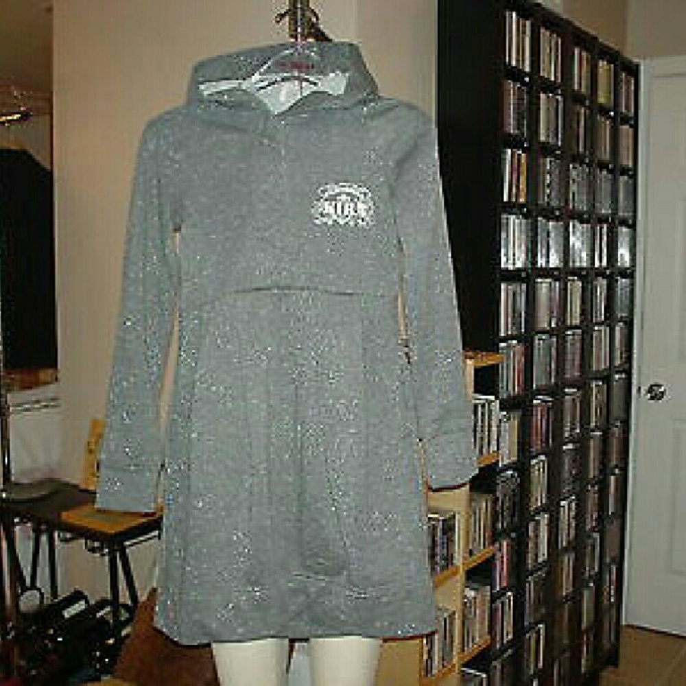 Kira Plastinina Hoodie Tunic Mini dress XS Gray
