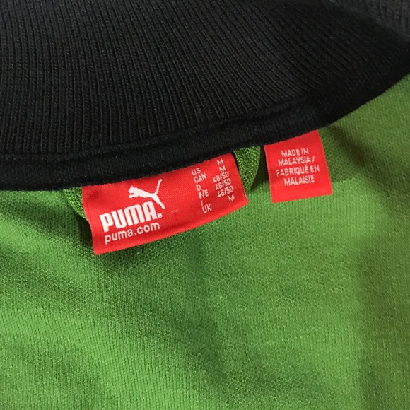 Puma Jackets & Coats - Puma Black Green Ivory Zip Up Track Jacket M Puma Jackets & Coats - Puma Black Green Ivory Zip Up Track Jacket M