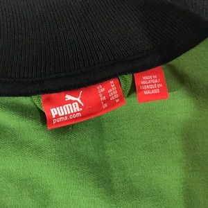 Puma Jackets & Coats - Puma Black Green Ivory Zip Up Track Jacket M Puma Jackets & Coats - Puma Black Green Ivory Zip Up Track Jacket M