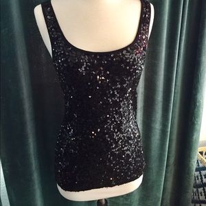 Black Sequin Tank!