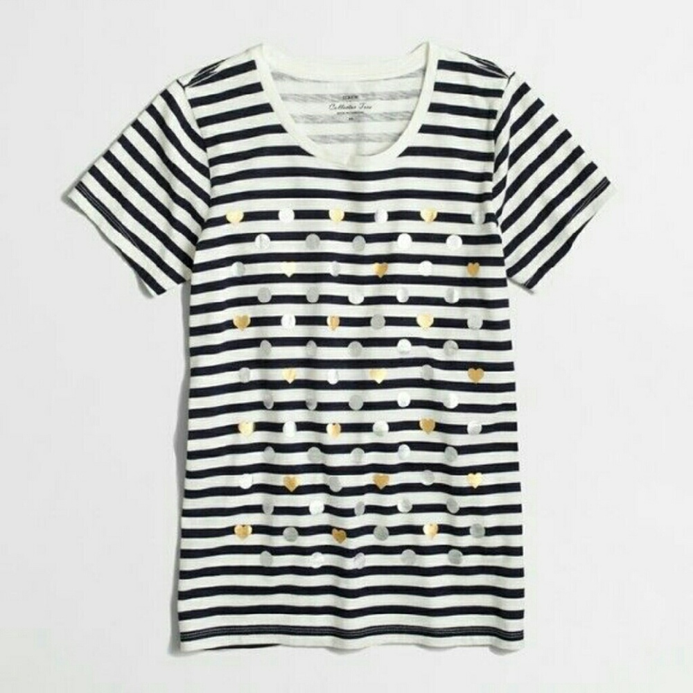 J.  Crew Heart and Dot Collectors Tee