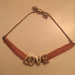 Bauble Bar LOVE rope bracelet