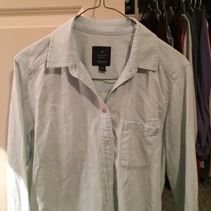 American Eagle jegging button up shirt
