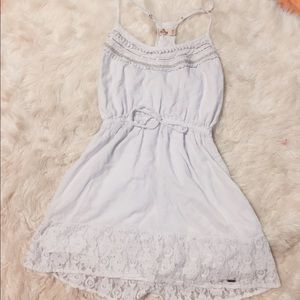 Hollister White Beaded Mini Dress