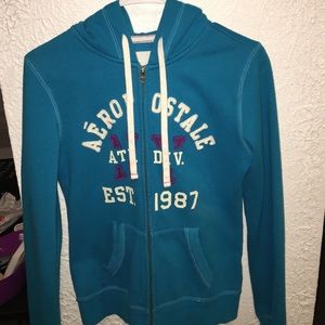 Blue Aeropostale zip-up jacket