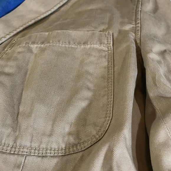 J. Crew Jackets & Coats - J.Crew Khaki 100% Cotton Mena Blazer Jacket Large J. Crew Jackets & Coats - J.Crew Khaki 100% Cotton Mena Blazer Jacket Large