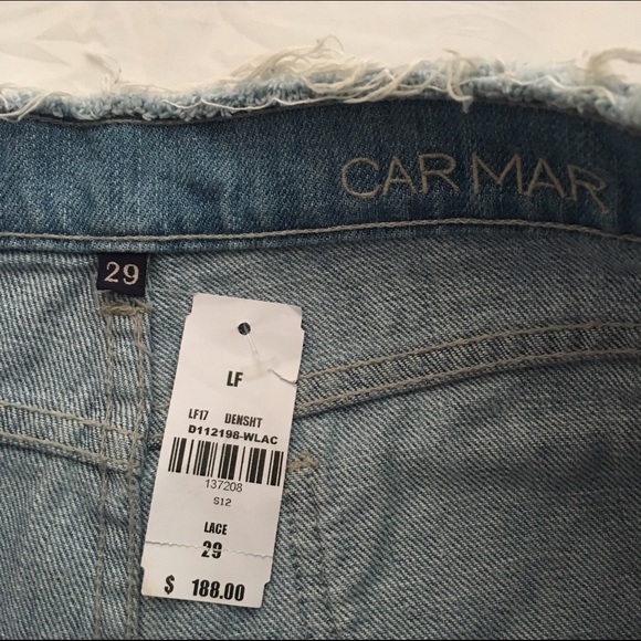 NEW Car Mar LF Lace Denim Shorts - Picture 4 of 4