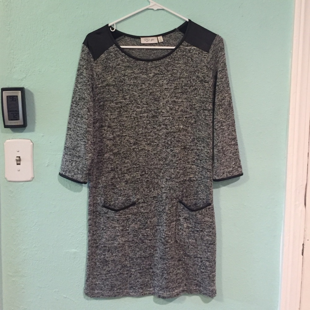 Grey sweater dress