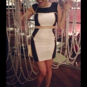 Arden B black and white dress