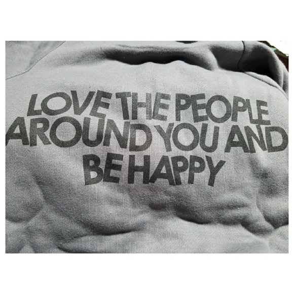 NWT PLW Gray Hoodie "Love the people... - Picture 2 of 8