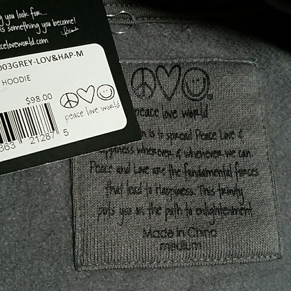 NWT PLW Gray Hoodie "Love the people... - Picture 7 of 8