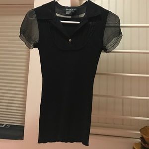 Black sweater blouse