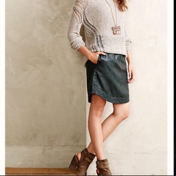 Anthropologie Dresses & Skirts - Anthropologie Maeve Vegan Leather Skirt