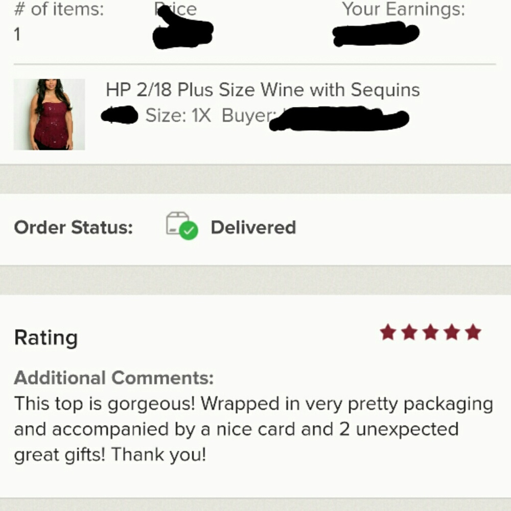 2 time Host Pick  Plus Size Wine with Sequins - Picture 5 of 6