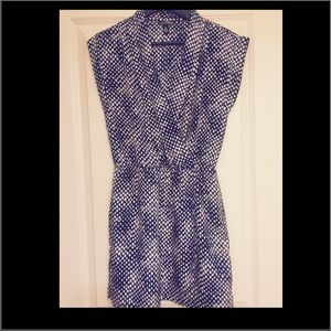 NWOT AQUA Polka Dot Dress with deep v-neckline