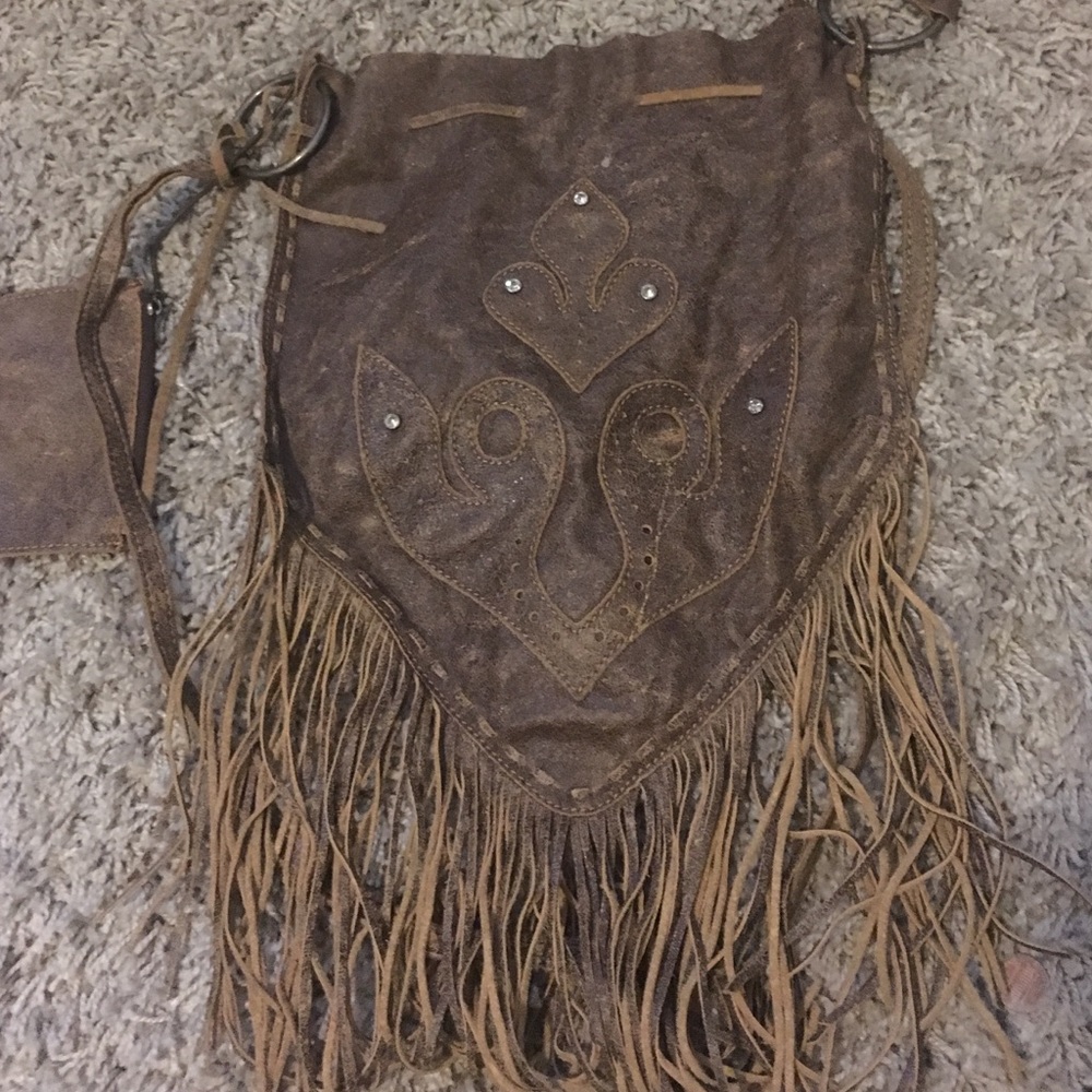 Guess fringe cross body
