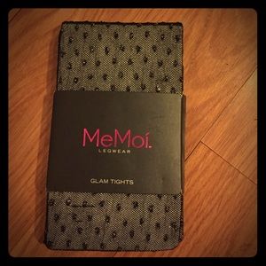 Black Sparkly MeMoi Legwear Size M/L