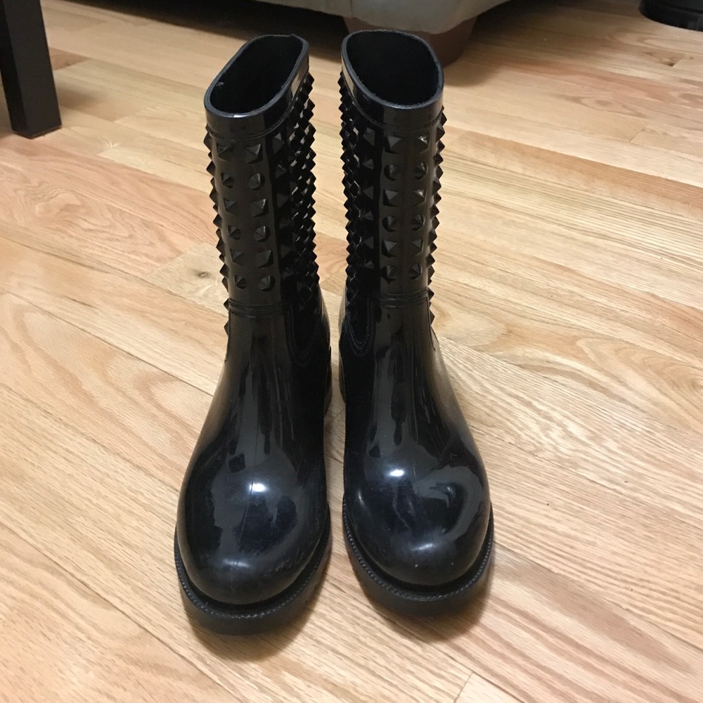 Beautiful black rain boots