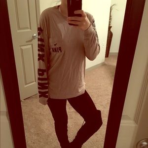 Pink Campus Long Sleeve Tee