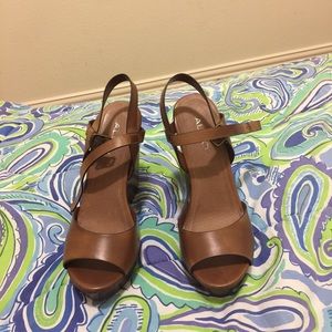 Aldo wedge sandals .