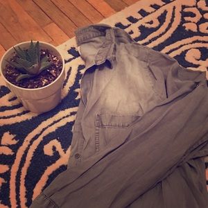 Grey Ombré button up shirt
