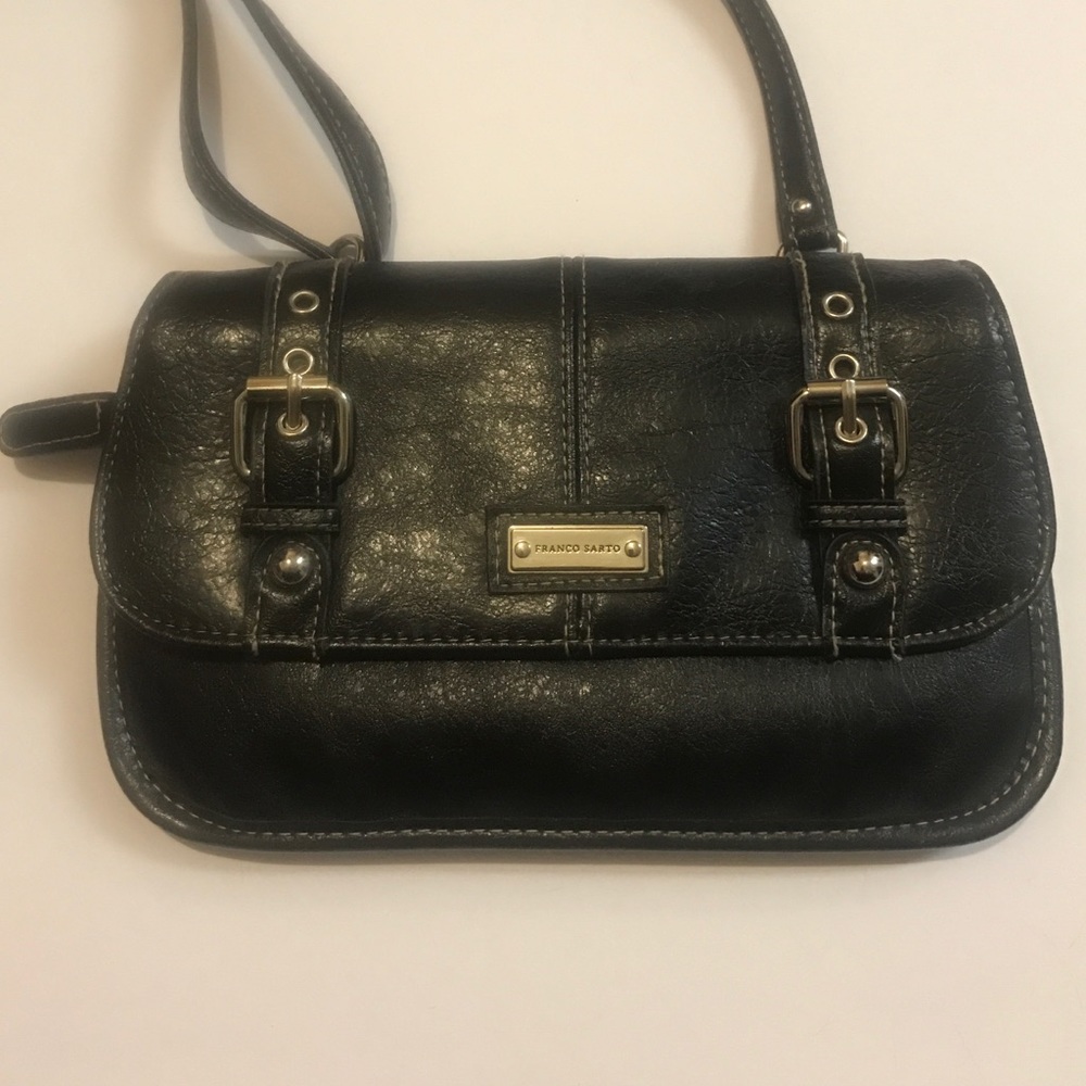 Black leather cross body