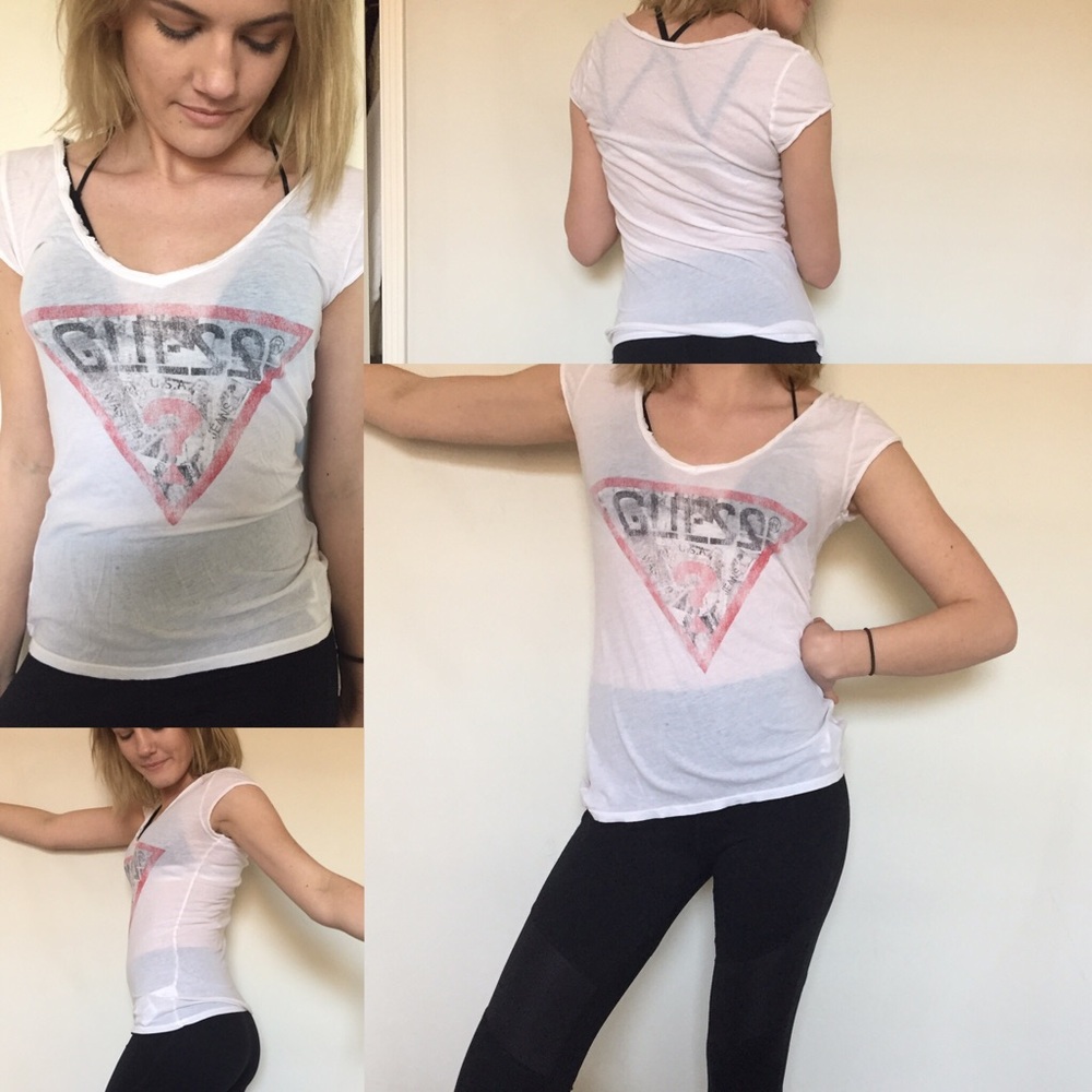 Guess light pink tee