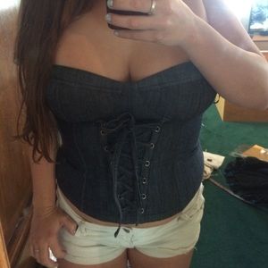 Super cute jean like corset