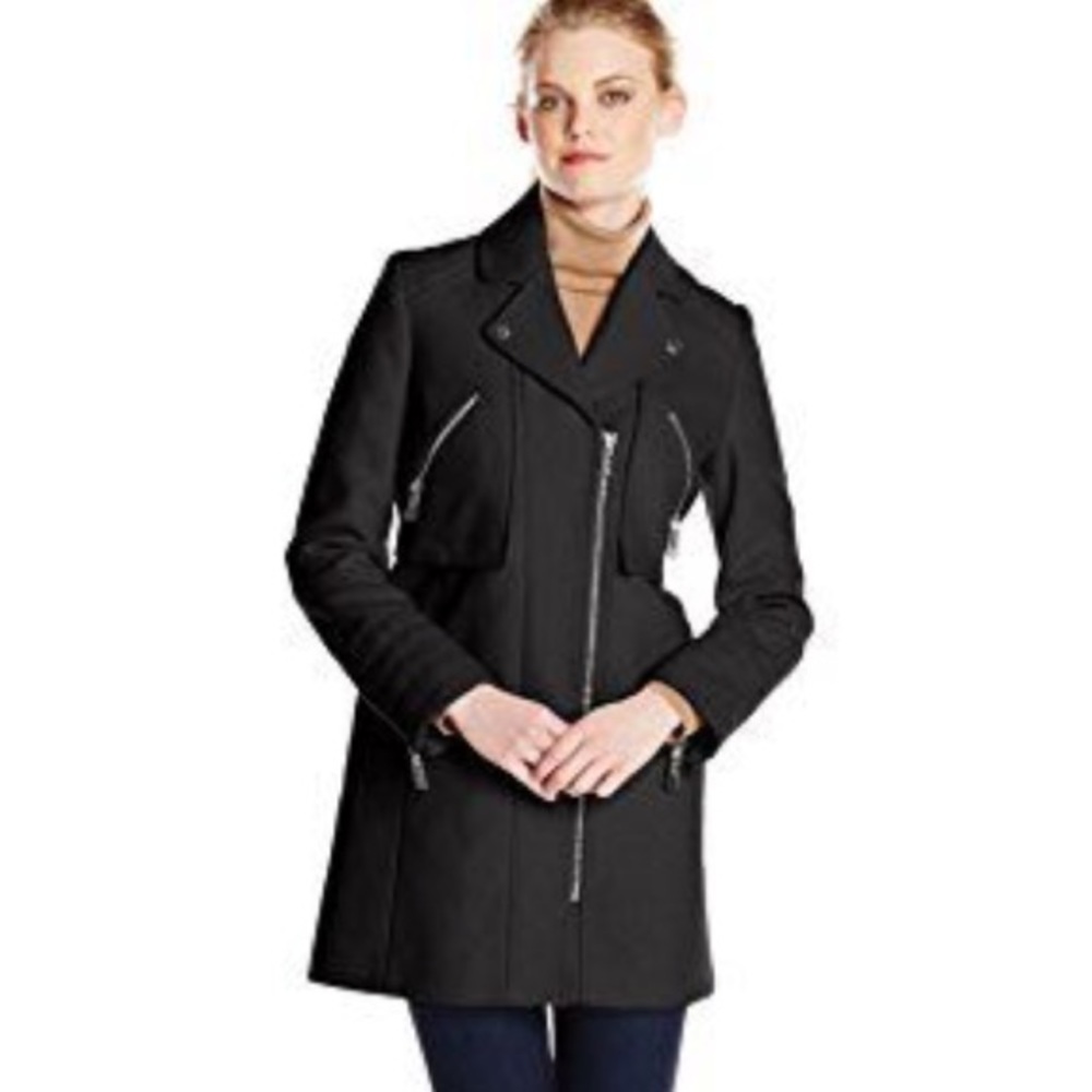 Kenneth Cole Wool Moto Coat