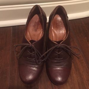 Brown Leather Oxford Heels