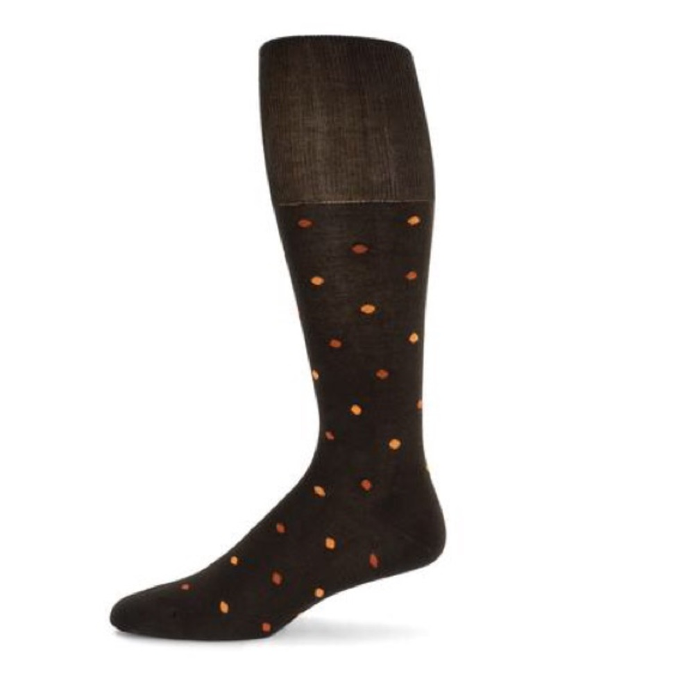 Orange Dotted Dress Socks