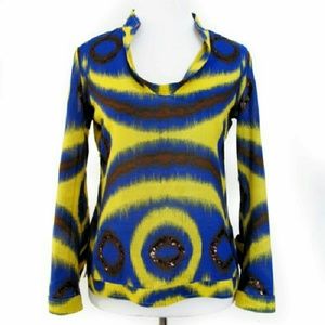 Tory Burch Tie-Dye Print Sequin Tunic